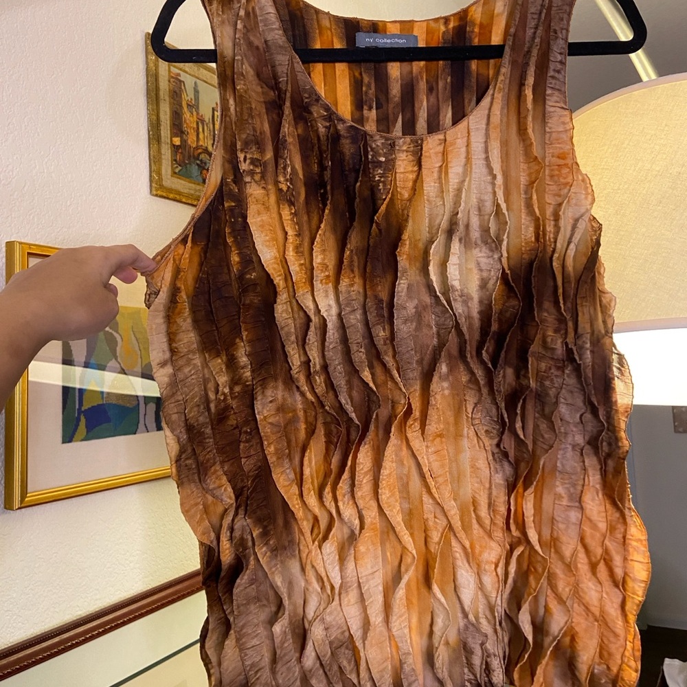Women's Brown Sleeveless Top